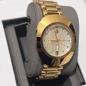 Rado Gold Watch with Diamond Accents